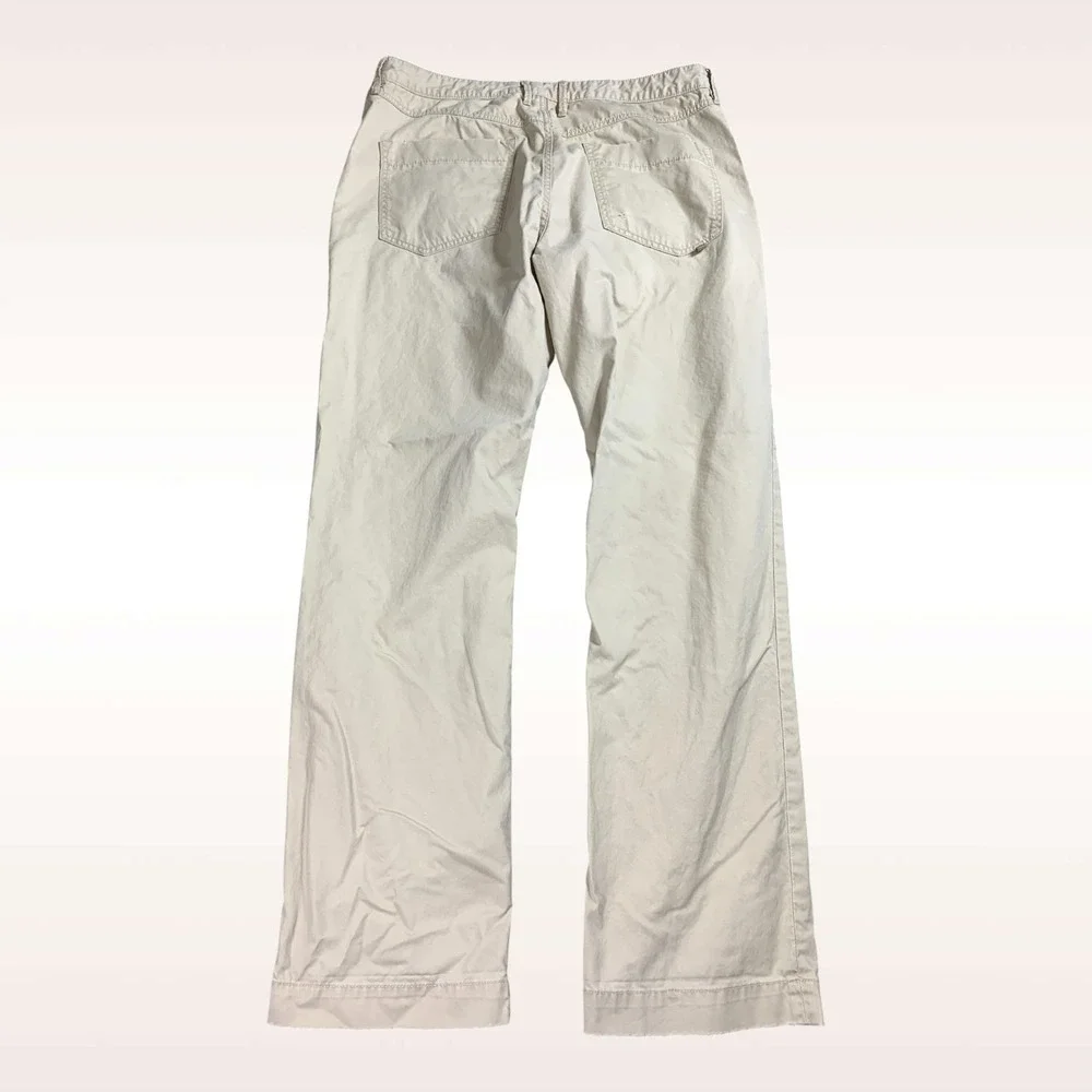 Robert Graham Yates‎ Pant Mens 38x34 Khaki Beige Classic Flat Front Cotton Twill